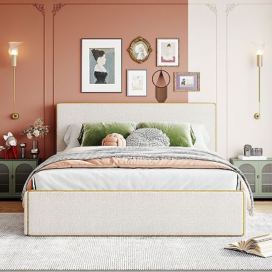 Merax Upholstered Platform Bed With 4 Drawers