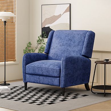 Merax Oversized Textured Fabric Pushback Recliner