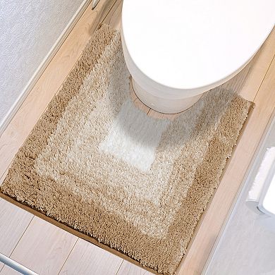 U-Shaped Bathroom Rug Plush Shaggy Bath Carpet Bath Mats for Bathroom Floor 20" x 20"