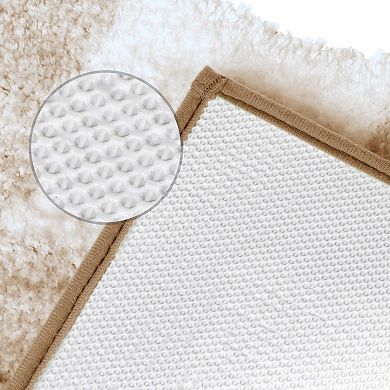 U-Shaped Bathroom Rug Plush Shaggy Bath Carpet Bath Mats for Bathroom Floor 20" x 20"