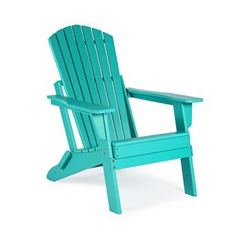 Aoodor Hdpe Outdoor All-weather Folding Adirondack Chair For Patio, Garden, Backyard