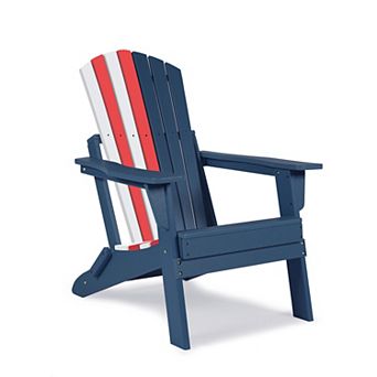 Aoodor Hdpe Outdoor All-weather Folding Adirondack Chair For Patio, Garden, Backyard