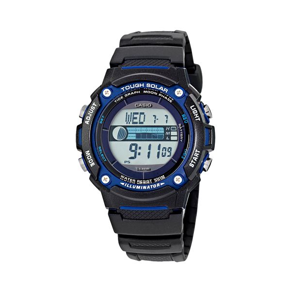 Tough solar store illuminator watch