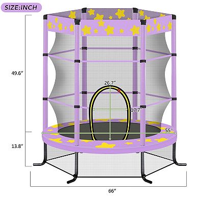 Merax Trampoline With Safety Enclosure Net
