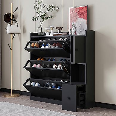 Freestanding Shoe Rack Storage Cabinet