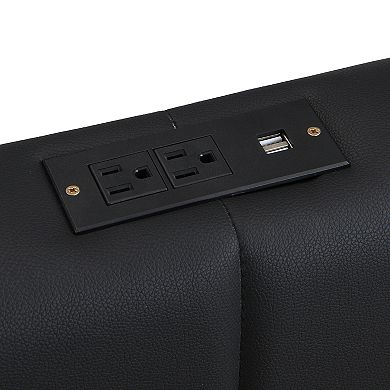 Merax Modern Platform Bed With Sockets And Usb Ports