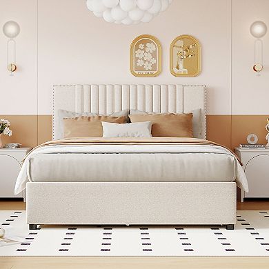 Merax Classic Platform Bed With Drawers And Trundle