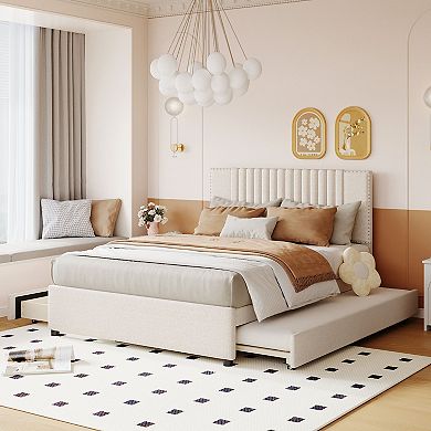 Merax Classic Platform Bed With Drawers And Trundle