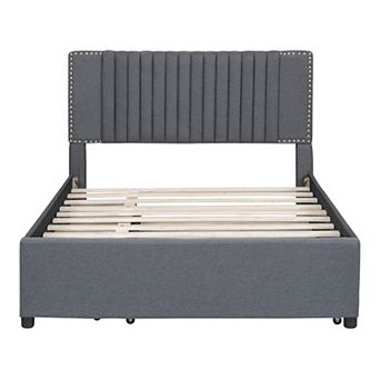 Merax Classic Platform Bed With Drawers And Trundle