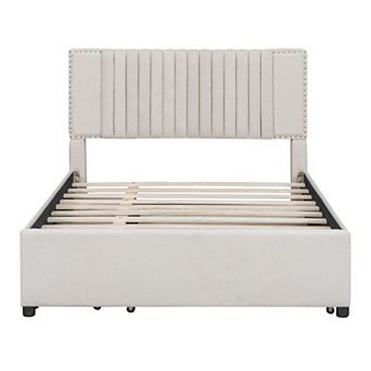 Merax Classic Platform Bed With Drawers And Trundle