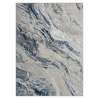 Luxe Weavers Abstract Swirl Metallic Indoor Area Rug