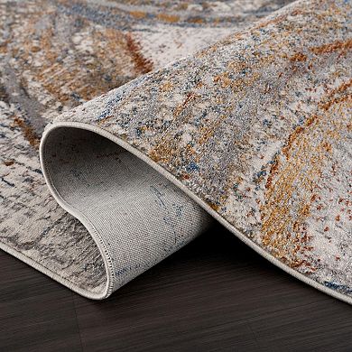 Luxe Weavers Geometric Abstract Circle Area Rug