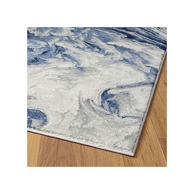 Luxe Weavers Marble Abstract Clouds Pattern Area Rug