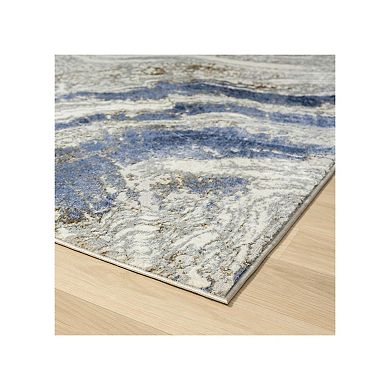 Luxe Weavers Marble Abstract Design Non-Shedding Area Rug