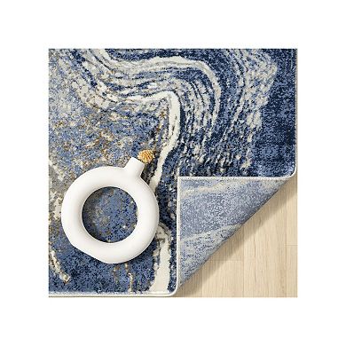 Luxe Weavers Marble Abstract Design Non-Shedding Area Rug