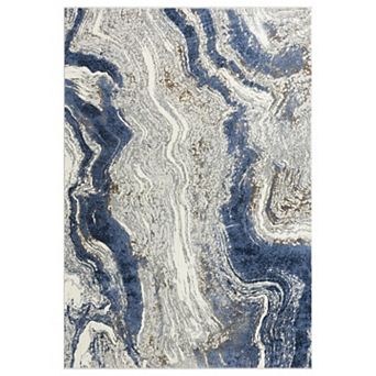 Luxe Weavers Marble Abstract Design Non-Shedding Area Rug