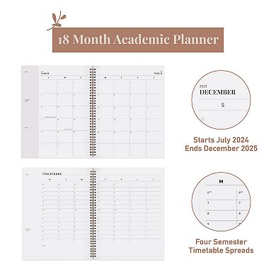 Riley's Planner 2024-2025 Academic Year, 18-month Cat-themed Weekly Planner