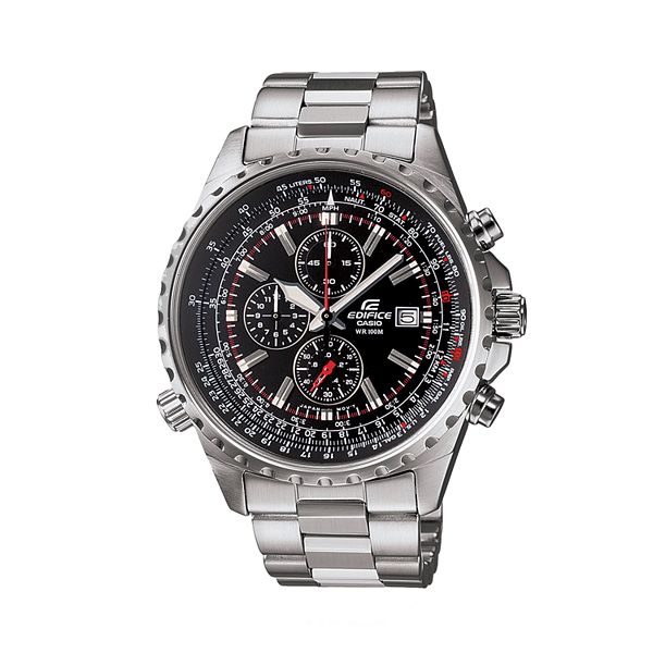 Casio Men's EDIFICE Stainless Steel Flight Computer Chronograph Watch -  EF527D-1AV