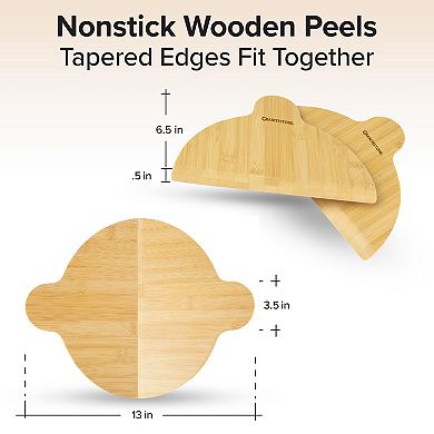 Granitestone Piezano 2-Piece Bamboo Pizza Peels