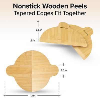 Granitestone Piezano 2-Piece Bamboo Pizza Peels