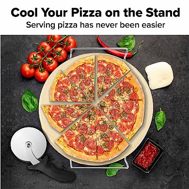 Granitestone Piezano 3-Piece Pizza Stone Bake & Serve Set