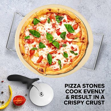 Granitestone Piezano 3-Piece Pizza Stone Bake & Serve Set