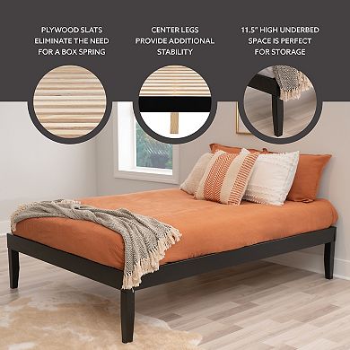 Linon Polly Queen Platform Bed Frame