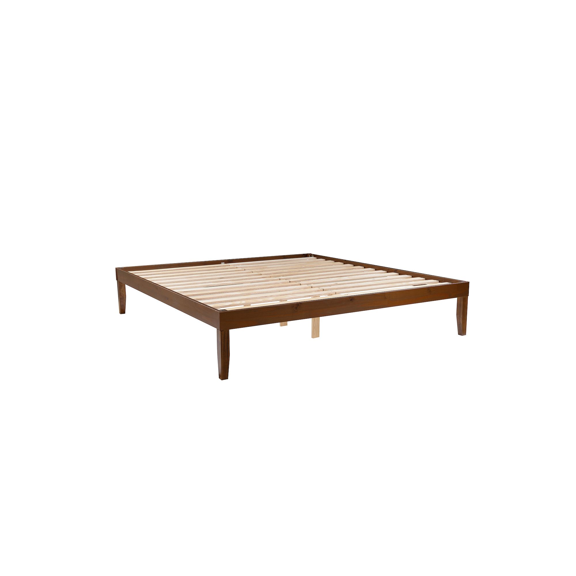 Linon Polly Queen Platform Bed Frame, Brown