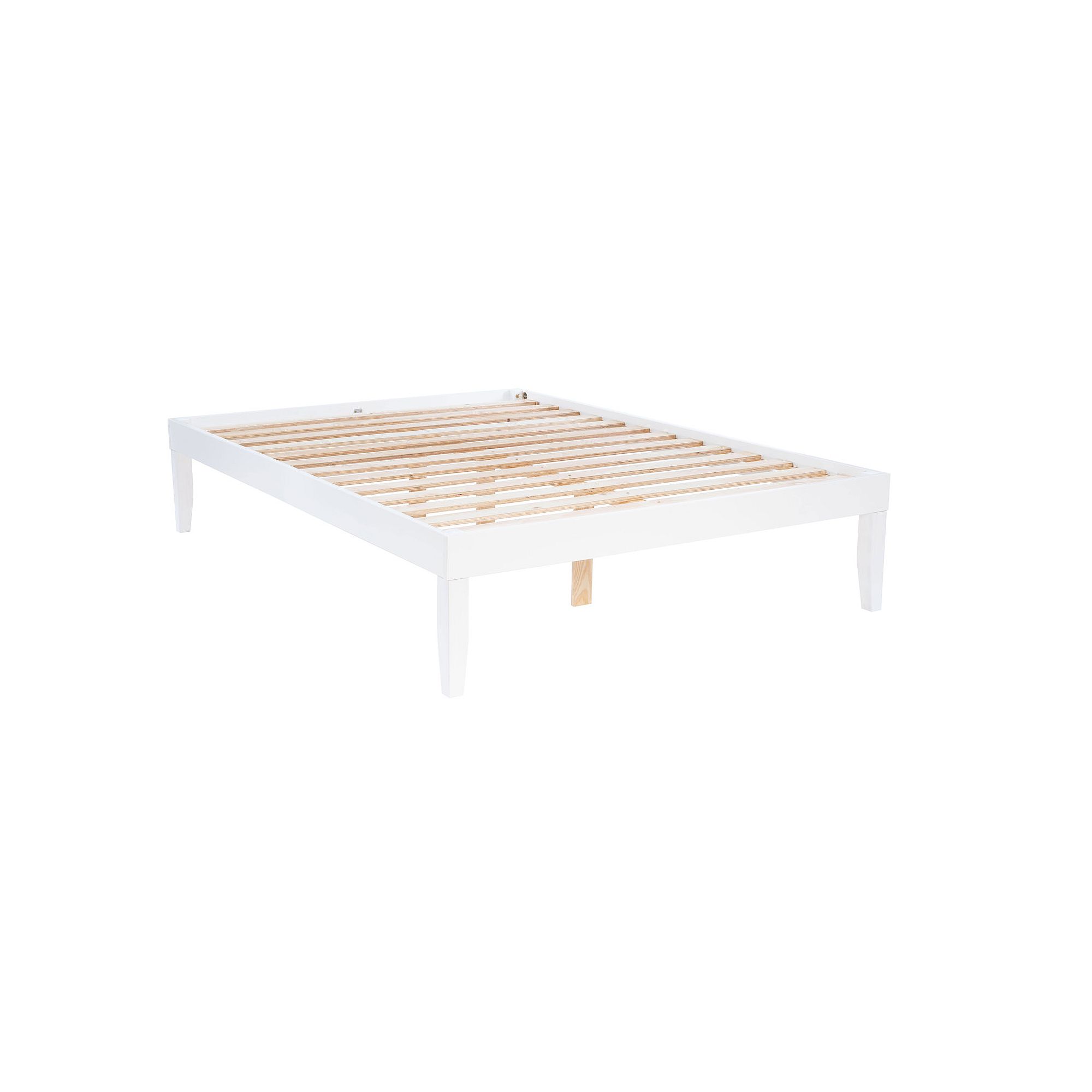 Linon Polly Queen Platform Bed Frame, White