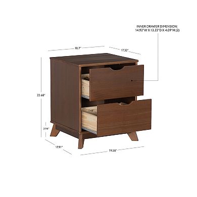 Linon Polly 2-Drawer Nightstand