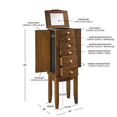 Linon Zinnia Jewelry Armoire
