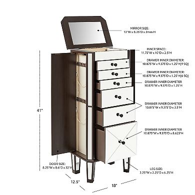 Linon Jovi Jewelry Armoire