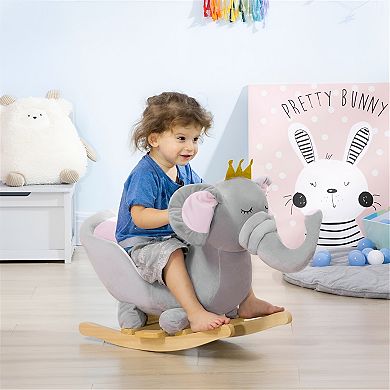 Baby Rocking Horse Classic Design with Soft Plush Seat