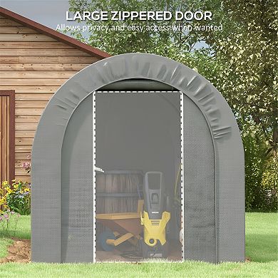 Spacious Tent Storage Shed for Bikes and Tools