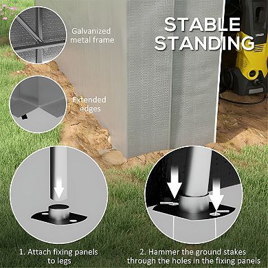 Spacious Tent Storage Shed for Bikes and Tools