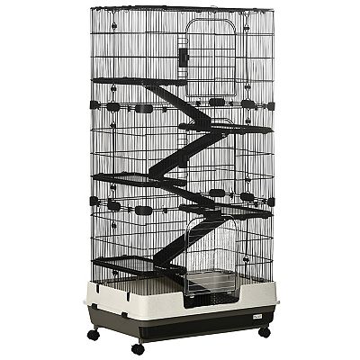 Spacious Hamster Cage Multi Level Small Animal Cage with Secure Wire Mesh