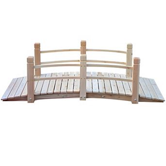 5 Ft Wooden Garden Bridge Arc Footbridge