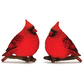 Winter Decor Lighted Cardinal Bird Wall Hangings (Set of 2)