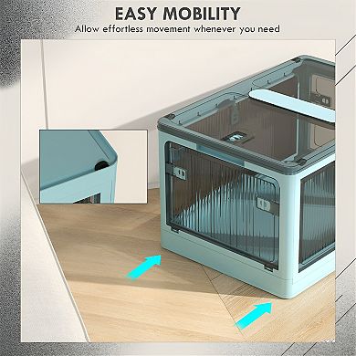 Modern Style Storage Bins with Fold-able Design and Five Side Access