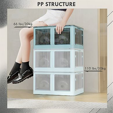 Modern Style Storage Bins with Fold-able Design and Five Side Access