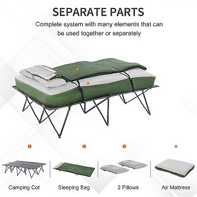 Folding Camping Bed with Sleeping Bag and Carrying Bag