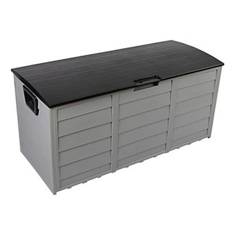 Outdoor Garden Plastic Storage Deck Box Chest Tools Cushions