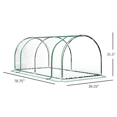 Portable Patio Greenhouse Zippered Doors for Easy Access and Ventilation