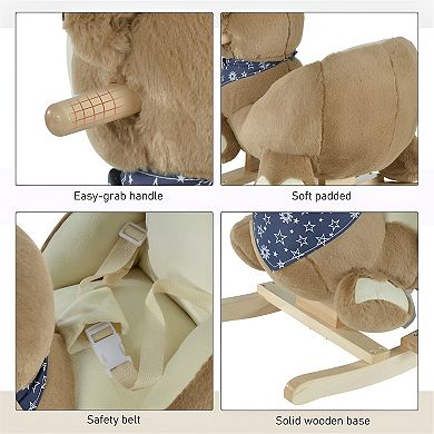 Interactive Brown Baby Rocking Horse with Sound Features