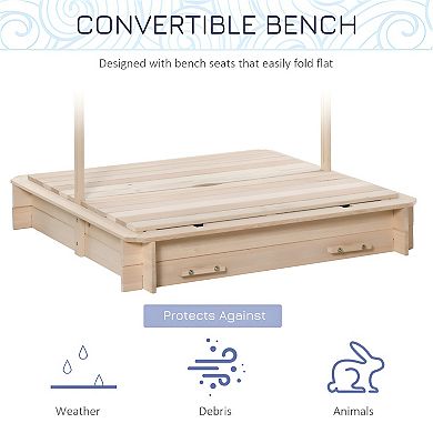 Kids Sandbox With Cover - Extend Outdoor Play with Adjustable Canopy
