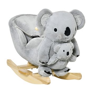 Elegant Gray Baby Rocking Horse for 18-36 Months