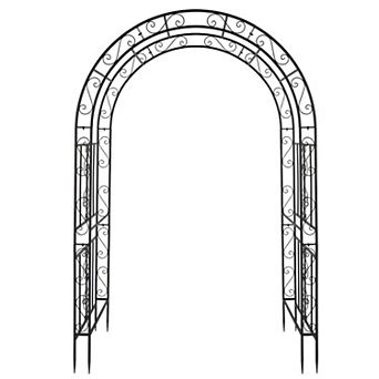 Beautiful Arc Top Iron Arch Trellis - Durable, Rustproof, and Perfect for Climbing Flowers
