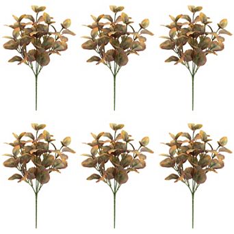 Stunning Silk Premium Variegated Foliage Sprays (Set of 6)