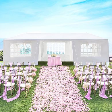 Spiral Pipe 3x9m 7-Sided Pergola - Iron Frame with PE Cloth for a Sophisticated