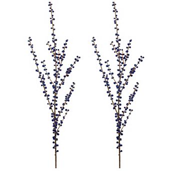 Set of 2 Ilex Berry Sprays, 43.5" High for Plastic Christmas Decorations